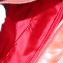 PRADA Hand Bag Leather Orange Gold Auth 126058-11