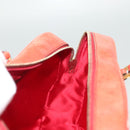 PRADA Hand Bag Leather Orange Gold Auth 126058-20