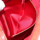 PRADA Hand Bag Leather Orange Gold Auth 126058-23