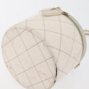 CHANEL Matelasse Chain Shoulder Bag Leather White Gold CC Auth 126060-16