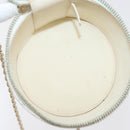CHANEL Matelasse Chain Shoulder Bag Leather White Gold CC Auth 126060-18