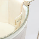 CHANEL Matelasse Chain Shoulder Bag Leather White Gold CC Auth 126060-20