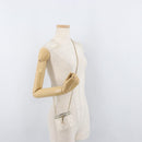 CHANEL Matelasse Chain Shoulder Bag Leather White Gold CC Auth 126060-12