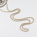 CHANEL Matelasse Chain Shoulder Bag Leather White Gold CC Auth 126060-7