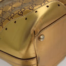 GUCCI GG Canvas Guccissima Hand Bag Leather Gold Tone 145993 Auth 126062-9