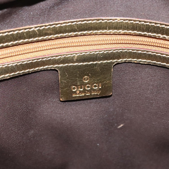 GUCCI GG Canvas Guccissima Hand Bag Leather Gold Tone 145993 Auth 126062