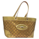GUCCI GG Canvas Guccissima Hand Bag Leather Gold Tone 145993 Auth 126062-1