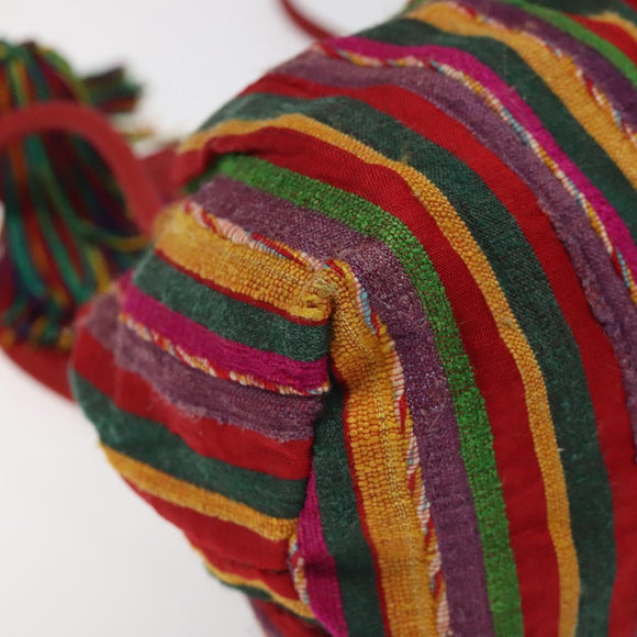 LOEWE Shoulder Bag Cotton Red Auth 126065