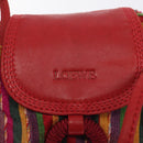 LOEWE Shoulder Bag Cotton Red Auth 126065-17