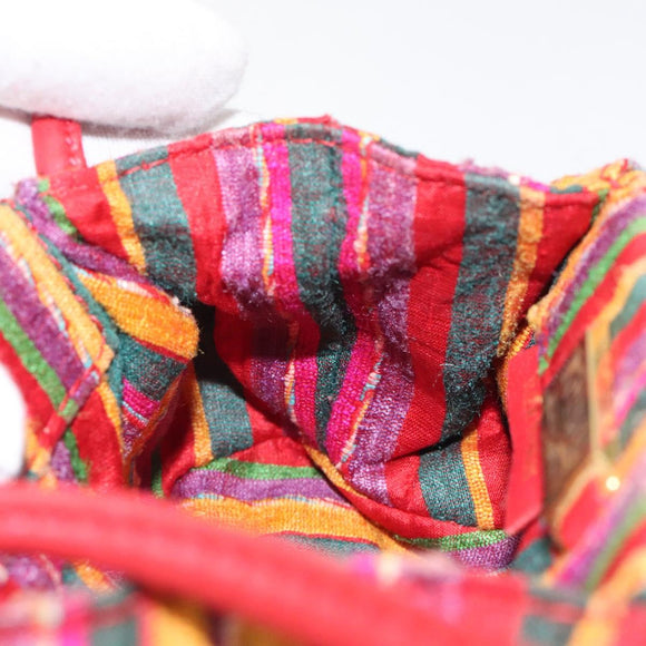 LOEWE Shoulder Bag Cotton Red Auth 126065