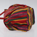 LOEWE Shoulder Bag Cotton Red Auth 126065-4