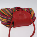 LOEWE Shoulder Bag Cotton Red Auth 126065-6