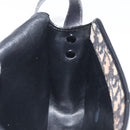 Christian Dior Trotter Canvas Shoulder Bag Black Gold Auth 126068-18