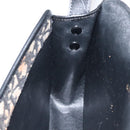 Christian Dior Trotter Canvas Shoulder Bag Black Gold Auth 126068-19