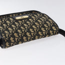 Christian Dior Trotter Canvas Shoulder Bag Black Gold Auth 126068-6