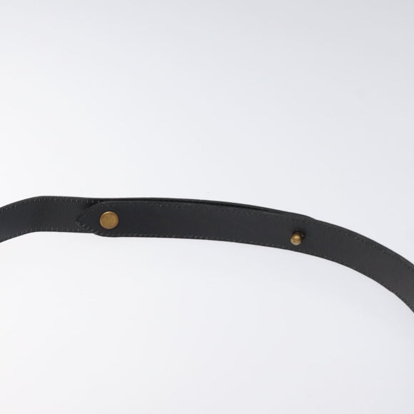 Christian Dior Trotter Canvas Shoulder Bag Black Gold Auth 126068