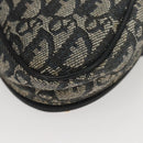 Christian Dior Trotter Canvas Saddle Pouch Navy Gold Auth 126069-16