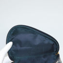 Christian Dior Trotter Canvas Saddle Pouch Navy Gold Auth 126069-10
