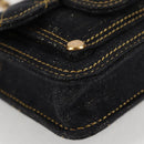 CHANEL Matelasse Chain Shoulder Bag Denim Navy Gold CC Auth 126072SM-10