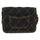 CHANEL Matelasse Chain Shoulder Bag Denim Navy Gold CC Auth 126072SM-3