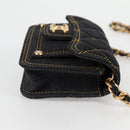 CHANEL Matelasse Chain Shoulder Bag Denim Navy Gold CC Auth 126072SM-5