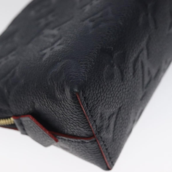 LOUIS VUITTON Empreinte Pochette Cosmetic PM Pouch Navy M69413 LV Auth 126078