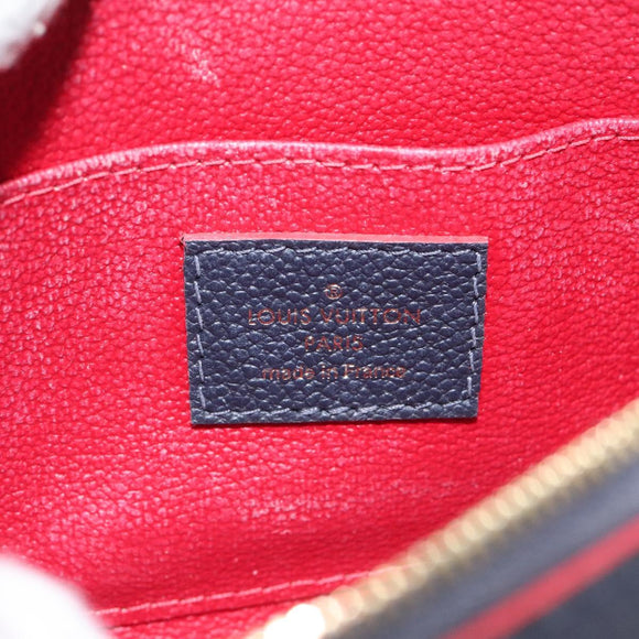 LOUIS VUITTON Empreinte Pochette Cosmetic PM Pouch Navy M69413 LV Auth 126078