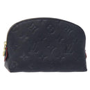 LOUIS VUITTON Empreinte Pochette Cosmetic PM Pouch Navy M69413 LV Auth 126078-1