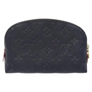 LOUIS VUITTON Empreinte Pochette Cosmetic PM Pouch Navy M69413 LV Auth 126078-2
