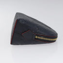 LOUIS VUITTON Empreinte Pochette Cosmetic PM Pouch Navy M69413 LV Auth 126078-3
