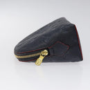 LOUIS VUITTON Empreinte Pochette Cosmetic PM Pouch Navy M69413 LV Auth 126078-4
