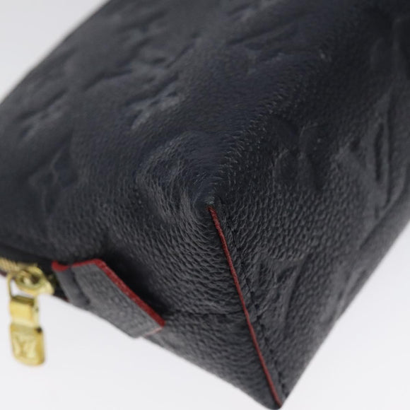 LOUIS VUITTON Empreinte Pochette Cosmetic PM Pouch Navy M69413 LV Auth 126078
