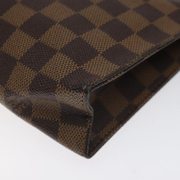 LOUIS VUITTON Damier Ebene Poche Toilette 26 Pouch N47543 LV Auth 126085