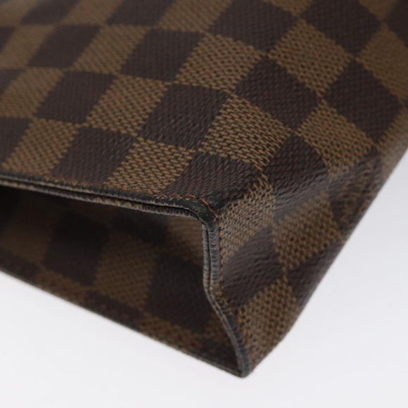 LOUIS VUITTON Damier Ebene Poche Toilette 26 Pouch N47543 LV Auth 126085