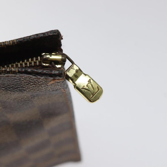 LOUIS VUITTON Damier Ebene Poche Toilette 26 Pouch N47543 LV Auth 126085