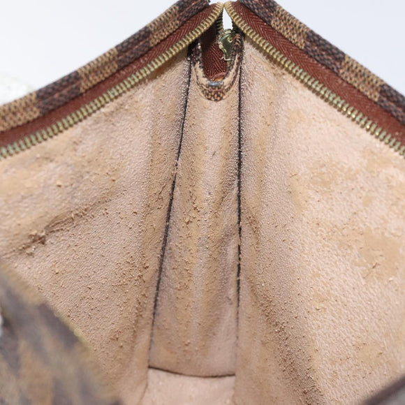 LOUIS VUITTON Damier Ebene Poche Toilette 26 Pouch N47543 LV Auth 126085