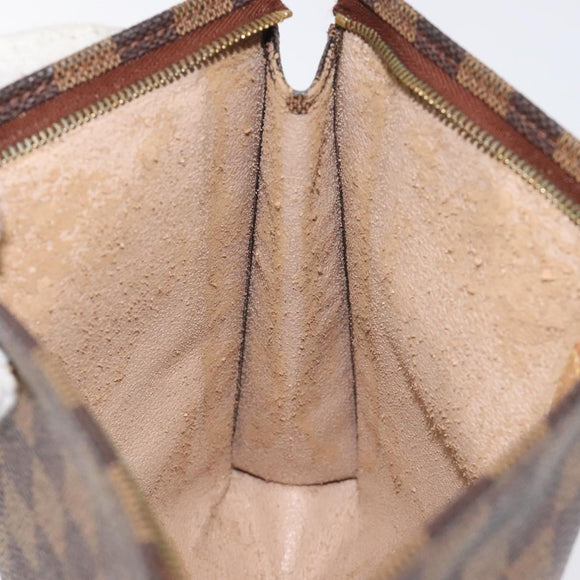 LOUIS VUITTON Damier Ebene Poche Toilette 26 Pouch N47543 LV Auth 126085