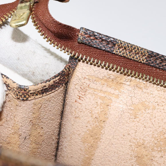 LOUIS VUITTON Damier Ebene Poche Toilette 26 Pouch N47543 LV Auth 126085