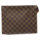 LOUIS VUITTON Damier Ebene Poche Toilette 26 Pouch N47543 LV Auth 126085-13