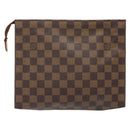 LOUIS VUITTON Damier Ebene Poche Toilette 26 Pouch N47543 LV Auth 126085-2