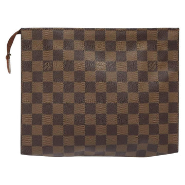 LOUIS VUITTON Damier Ebene Poche Toilette 26 Pouch N47543 LV Auth 126085 - 0