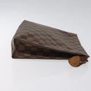 LOUIS VUITTON Damier Ebene Poche Toilette 26 Pouch N47543 LV Auth 126085-3
