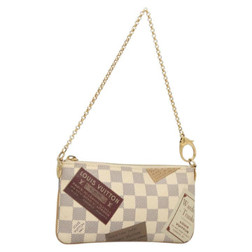 LOUIS VUITTON Damier Azur Pochette Mira MM Accessory Pouch N63078 LV Auth 126086