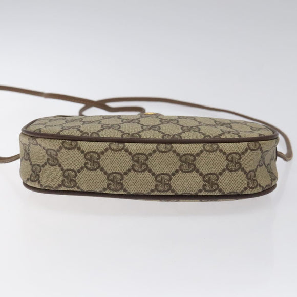 GUCCI GG Supreme Web Sherry Line Shoulder Bag PVC Beige 007 754 6112 Auth 126091