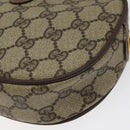 GUCCI GG Supreme Web Sherry Line Shoulder Bag PVC Beige 007 754 6112 Auth 126091-14