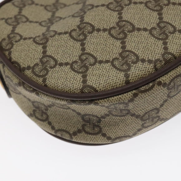 GUCCI GG Supreme Web Sherry Line Shoulder Bag PVC Beige 007 754 6112 Auth 126091