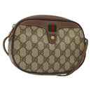 GUCCI GG Supreme Web Sherry Line Shoulder Bag PVC Beige 007 754 6112 Auth 126091-1