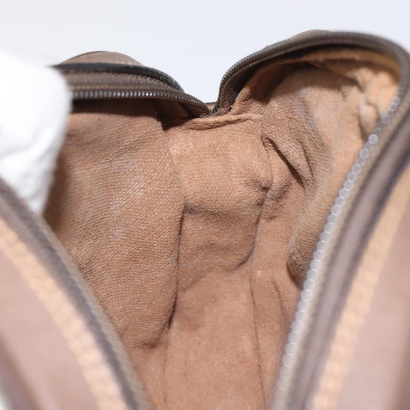 GUCCI GG Supreme Web Sherry Line Shoulder Bag PVC Beige 007 754 6112 Auth 126091