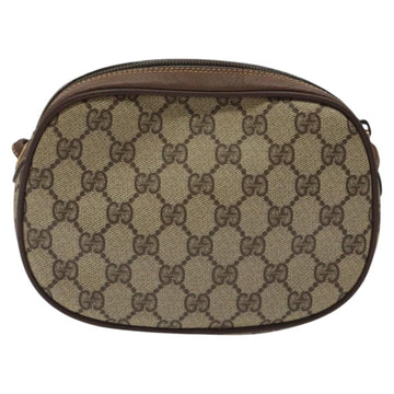 GUCCI GG Supreme Web Sherry Line Shoulder Bag PVC Beige 007 754 6112 Auth 126091 - 0