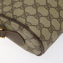 GUCCI GG Supreme Web Sherry Line Shoulder Bag PVC Beige Gold Auth 126092-16